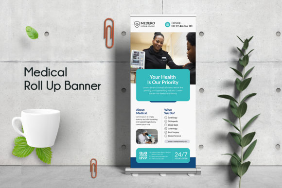 Capturing Patient Trust with a Professional Medical Roll Up Banner