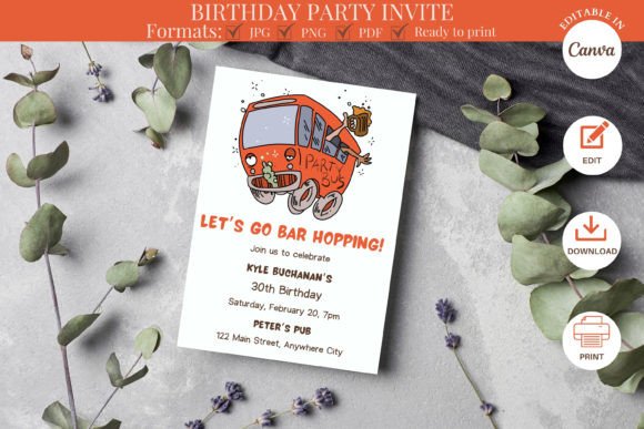 Celebrate in Style: The Ultimate Bar Hopping Birthday Invite