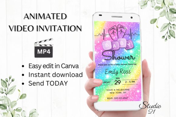 Effortless Baby Shower Invites: Editable Digital Templates