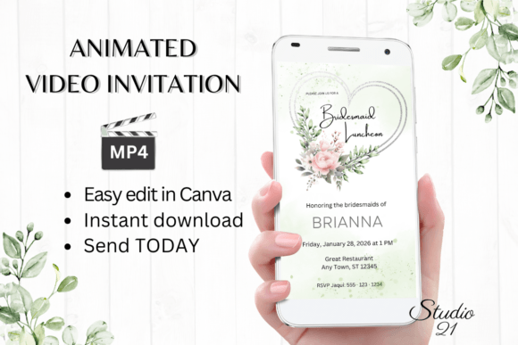 Elegant Pink Roses Bridesmaid Luncheon Invitations