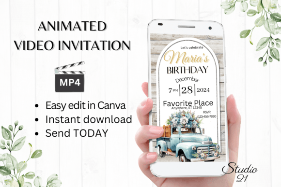 Winter Birthday Invitations: A Magical Digital Video Template