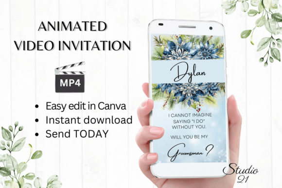 Winter Groomsman Proposal W3256GM: A Modern Typography Guide