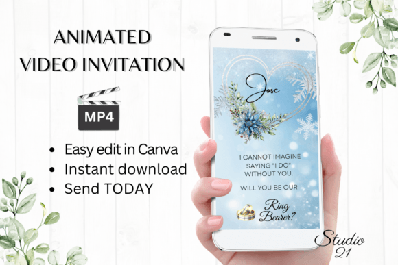 Winter Ring Bearer Proposal W3258RB: A Digital Invitation Revolution