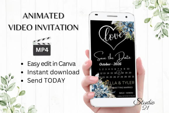 Winter Save the Date W2251B: Your Animated Invitation Solution