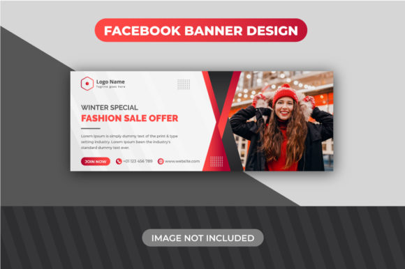 Winter Super Sale Red Facebook Cover: A Bold Template for Marketers